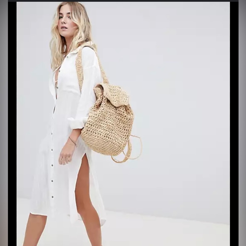 Billabong Crinkle Beach Shirt Dress